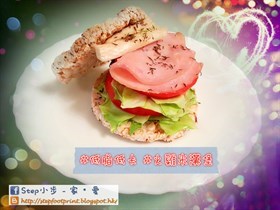 雞脾菇芝士火雞米漢堡